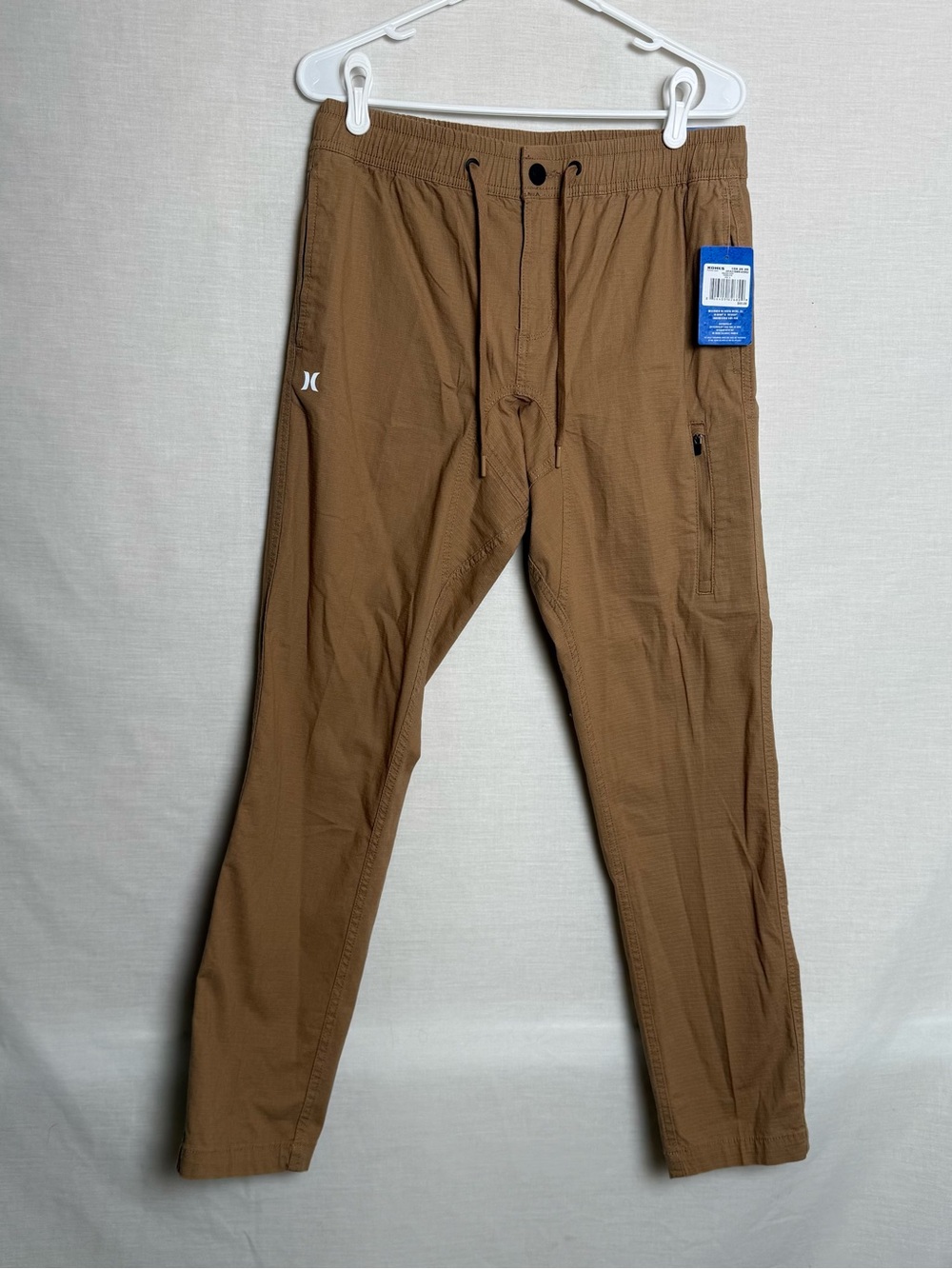Hurley Ripstop Slim Fit Pants Men’s M Tiger’s Eye Brown Stretch NWT $60